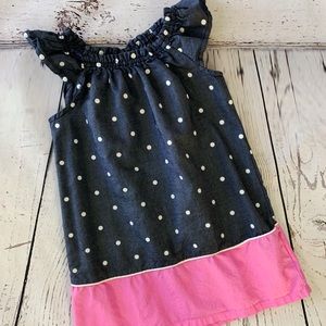 Healthtex Toddler Blue & Pink Polka Dot Dress 2T